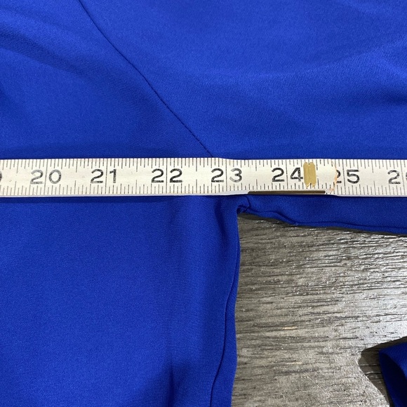 Daniel Rainn Women's M Cobalt Blue Long Sleeve Chiffon Blouse - Picture 4 of 5